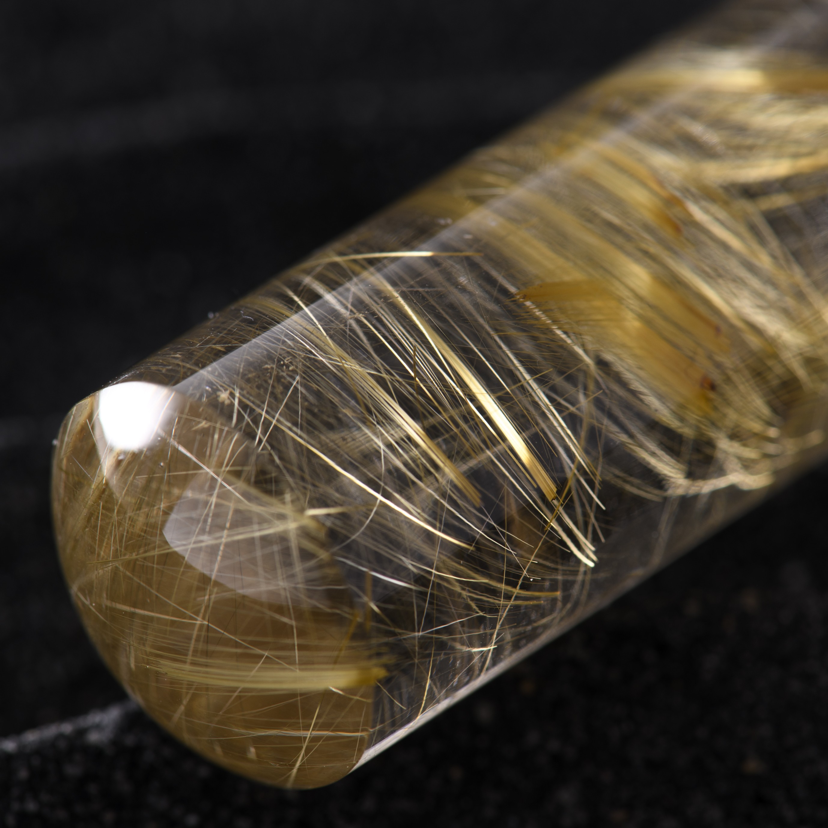 ルチルクォーツ 約19.5mm×60mm｜パワーストーン宝石印鑑 Rose Stone